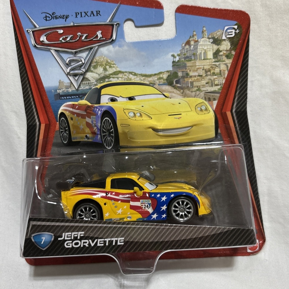 DISNEY PIXAR CARS "JEFF GORVETTE", NEW IN PACKAGE,‎ SHIP WORLD WIDE